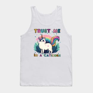 Trust Me Im A Caticorn - Unicorn Cat Tank Top